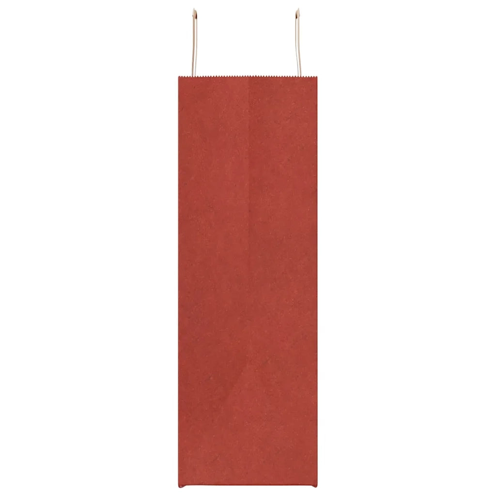 Sacchetti di Carta 250 pz con Manici Rossi 54x15x49 cm 4101990