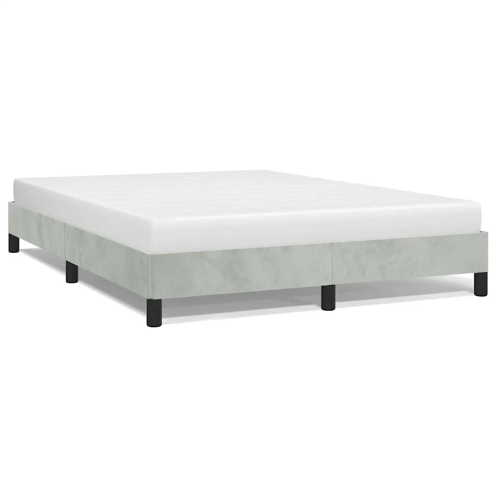 Struttura letto senza Materasso Grigio Chiaro 152x203 cm matrimoniale Velluto 347009