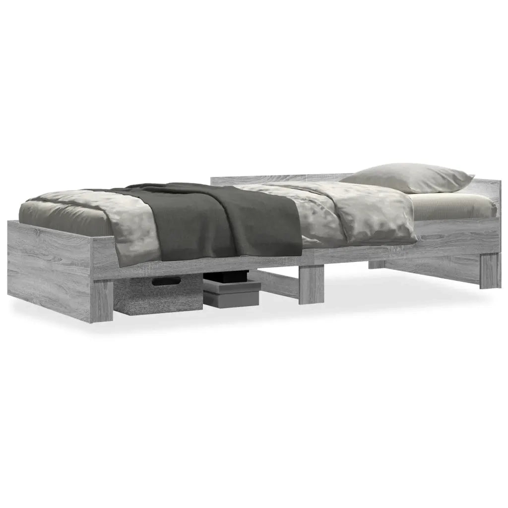 vidaXL Giroletto Grigio Sonoma 75x190 cm in Legno Multistrato