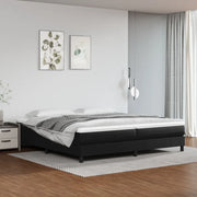 Struttura Letto a Rete a Molle-Giroletto Nero 200x200 cm in Similpelle 306269