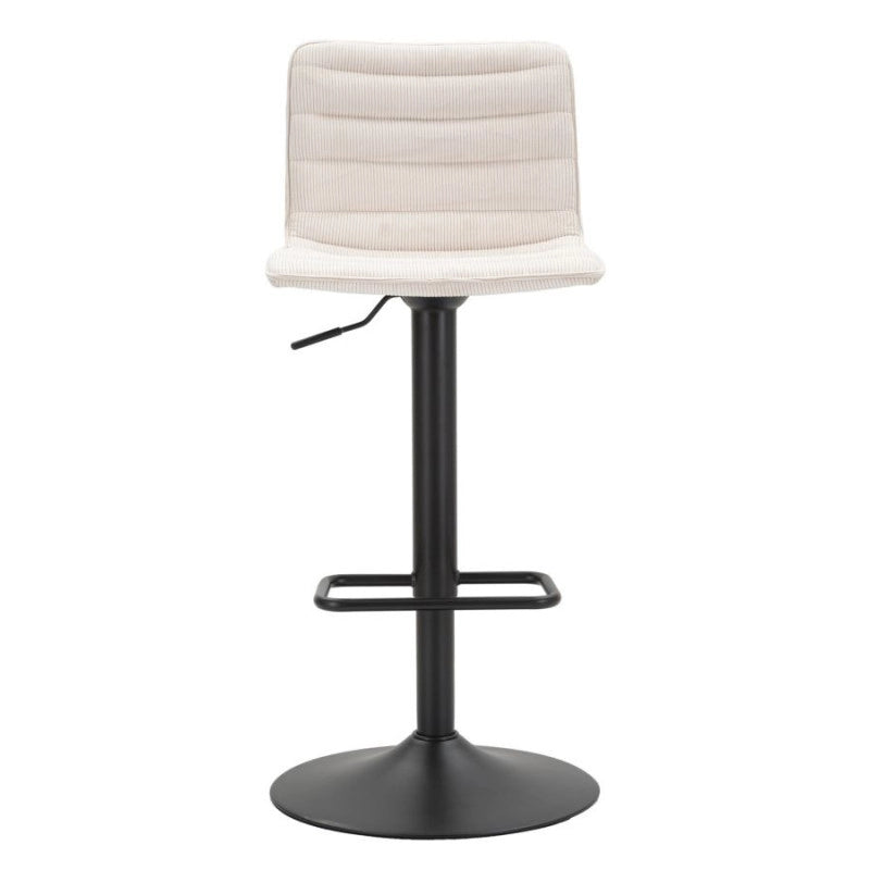 Sgabello Bar High Bianco cm 43x49,5x85,5-107(seduta cm 61-82,5) Set 2pcs