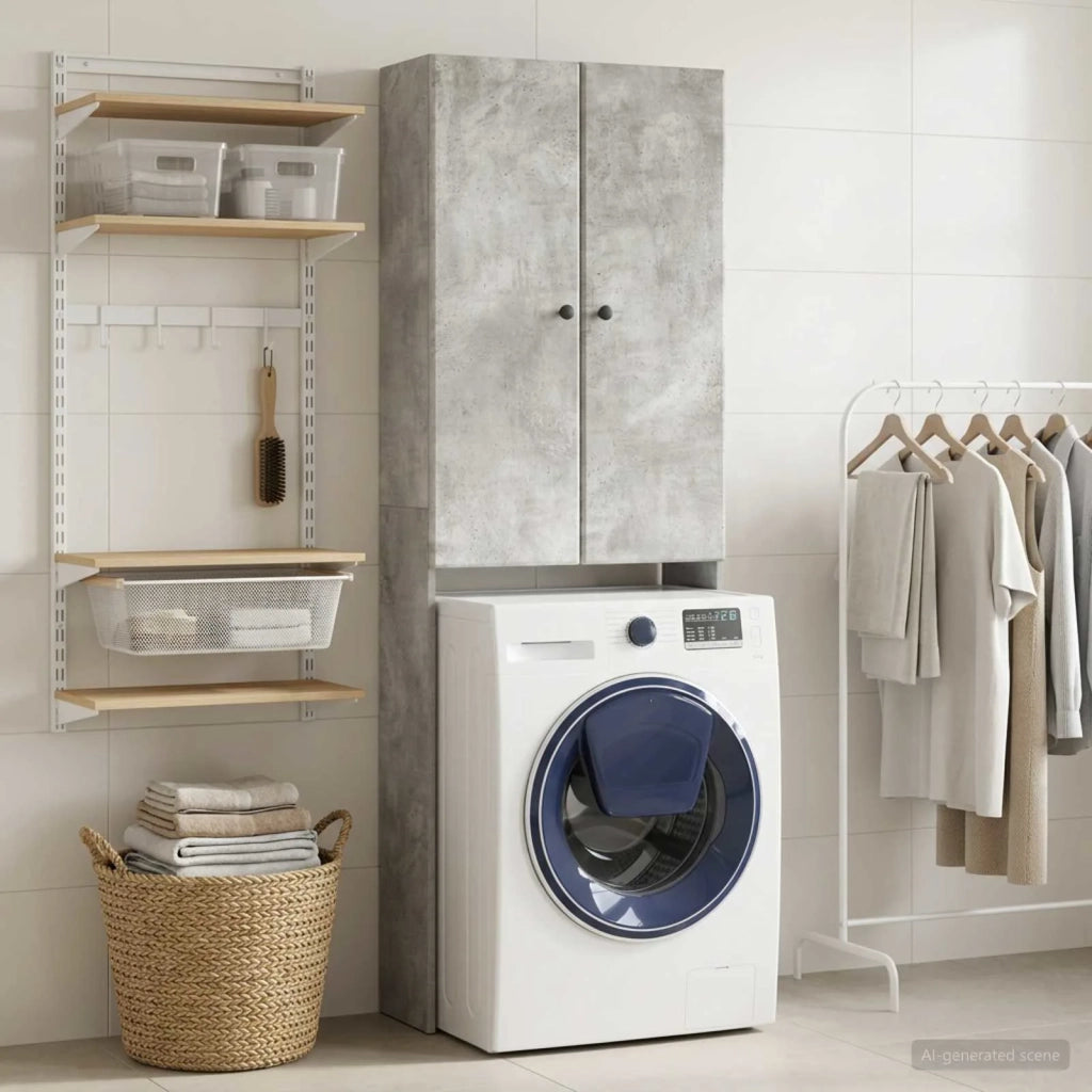 Mobile Bagno BREDA Grigio Cemento 66 x 25,5 x 190 cm 897578