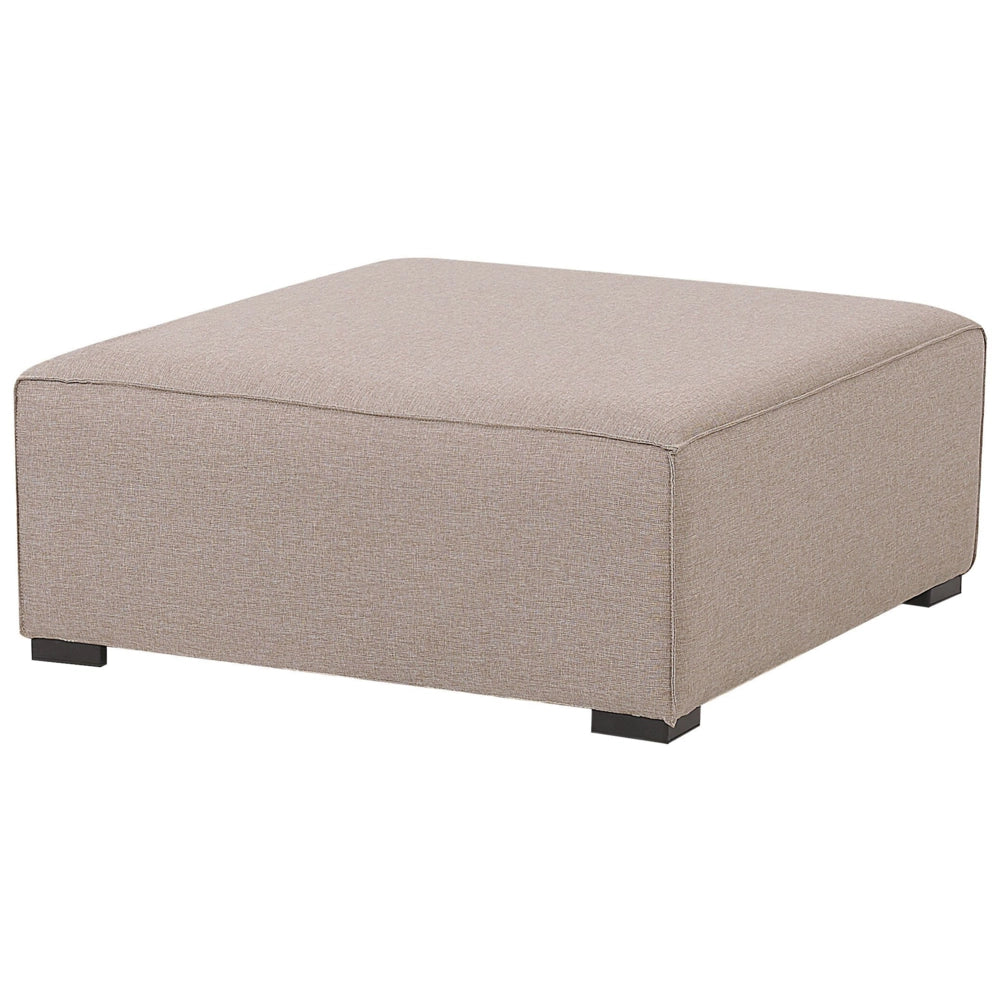 Set divano ad angolo per interni ed esterni Rivestimento in tessuto beige a 7 posti con salotto da giardino ottomana destro