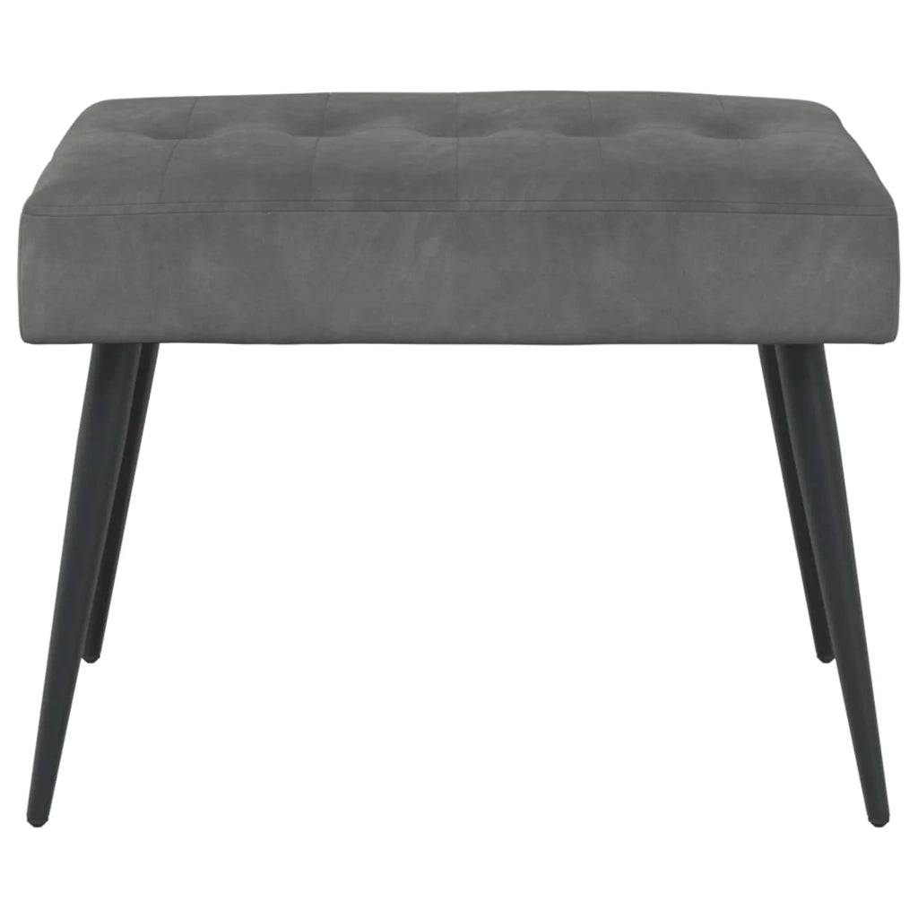 Panchina con bottoni imbottiti Grigio Scuro 60 x 40 x 45 cm 42038502