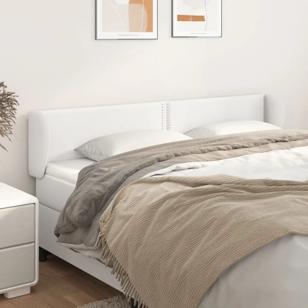 Testiera ad Orecchio-Testata con Orecchie Bianca 203x23x78/88 cm in Similpelle 347850