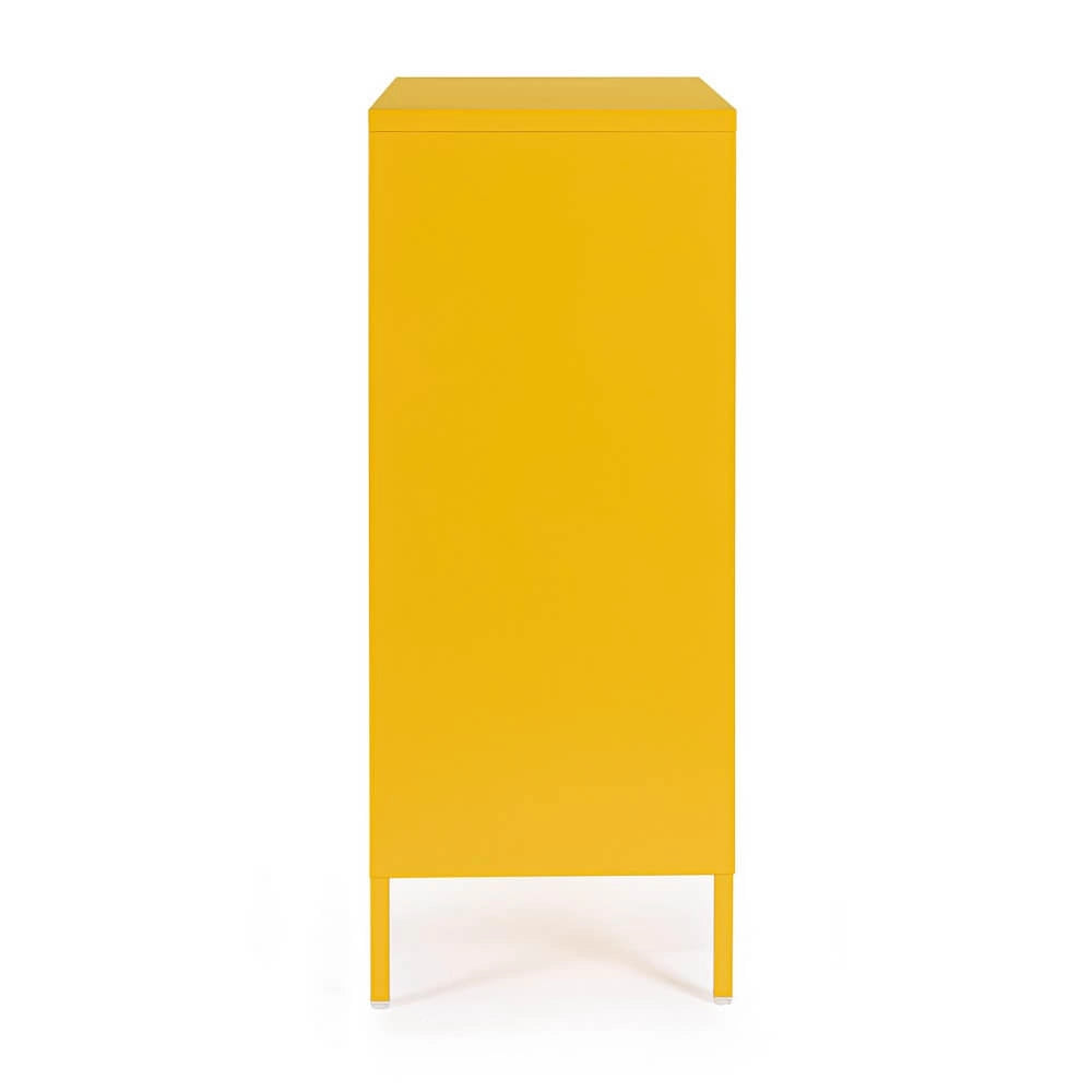 Credenza in Acciaio a 2 Ante Stile Industriale con Ripiani - CLIFTON