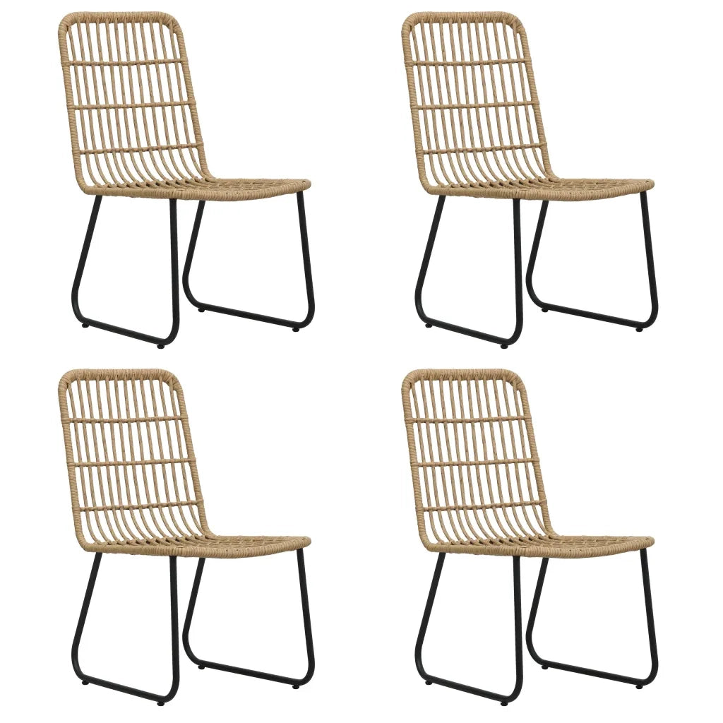 Set da Pranzo da Giardino 5 pz in Polyrattan e Vetro 3060233