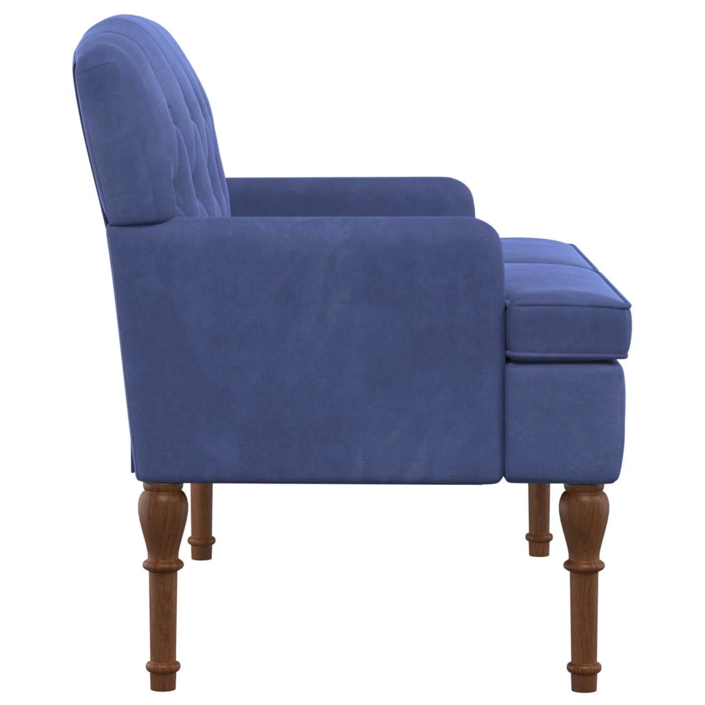 Loveseat con bottoni imbottiti Blu Polizia 111 x 65 x 79 cm 42041855