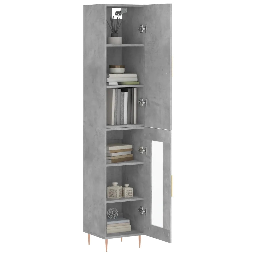 Credenza Grigio Cemento 34,5x34x180 cm in Legno Multistrato 3199037