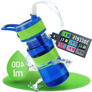 Bottiglia per bambini da 400 ml - Utilizzo quotidiano - Bottiglia per bambini verde mela/blu
