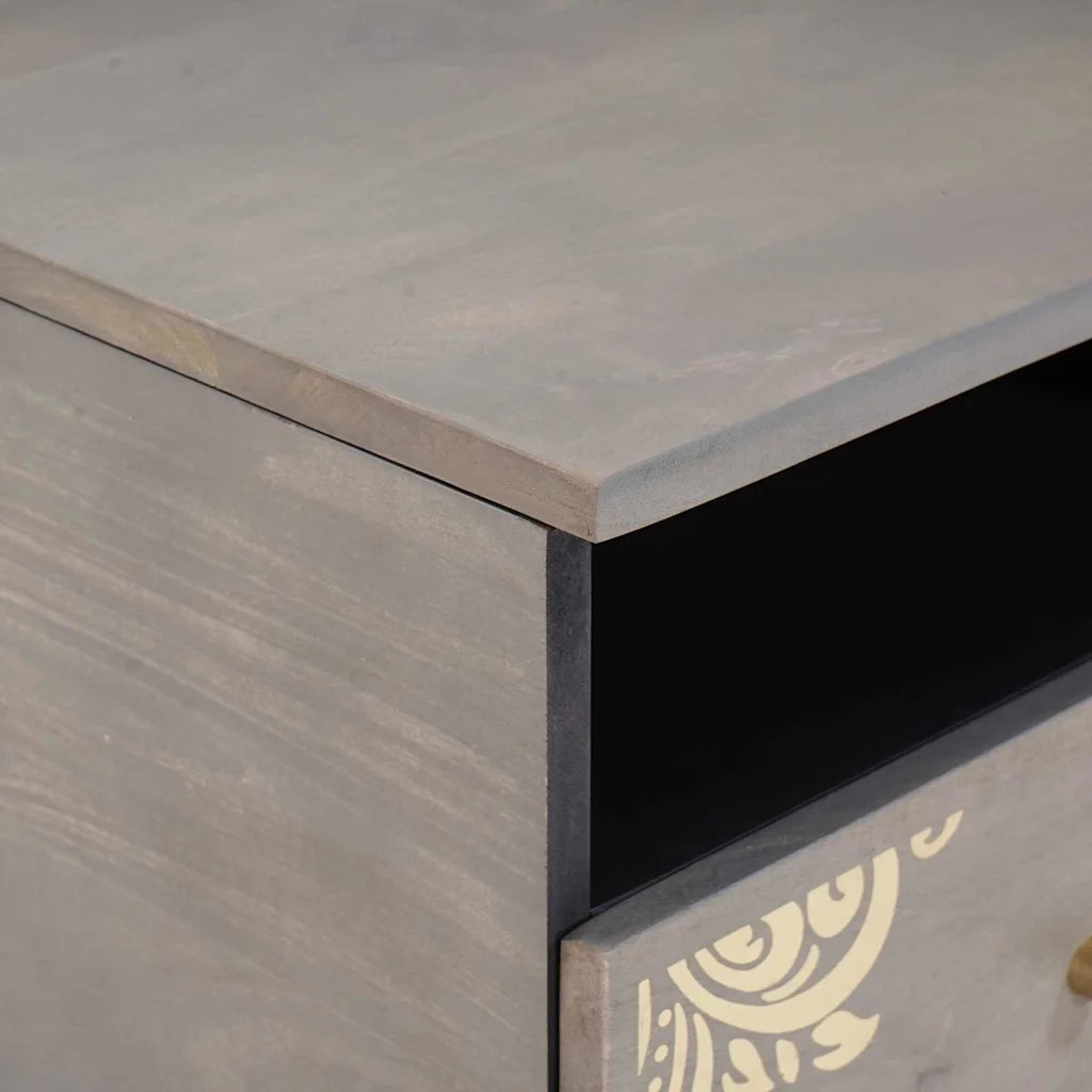 vidaXL Tavolino da salotto with Drawer Grigio 80 x 54 x 40 cm