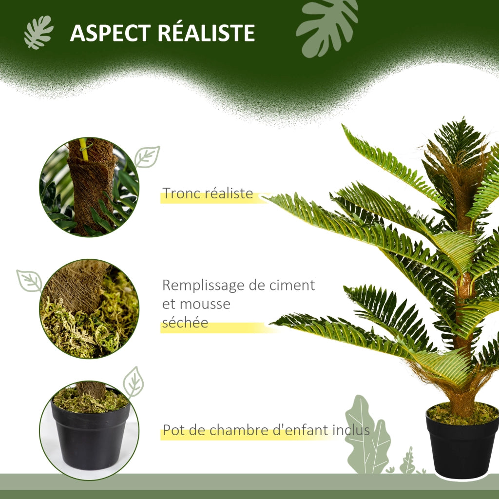 Palma artificiale ¨C zephmum ¨C verde 85 cm con vaso