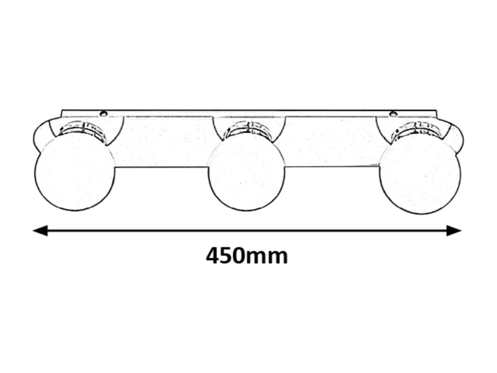 Plafoniera bagno 3 luci G9 cromata IP44 Becca Rabalux