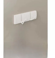 Capocapello da parete, porta a sospensione, capocapello con ganci estensibili, grucce in alluminio spazierabili, rastrelliera per ingresso, bagno, cappello, asciugamano - Bianco-2 ganci.