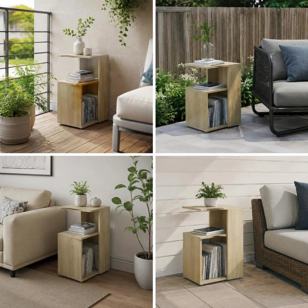 Side Table Sonoma Oak 36x30x56 Cm Wood Composite