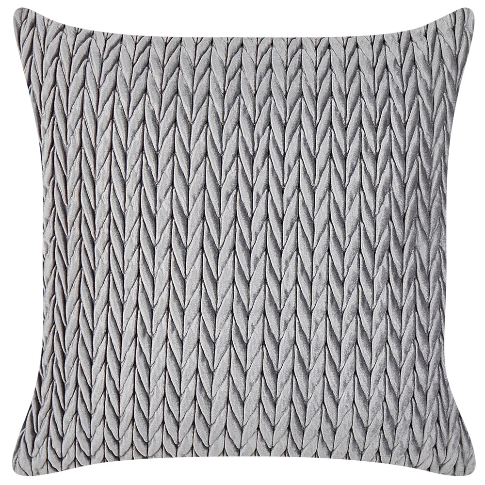 Set di 2 cuscini in tessuto di poliestere trapuntato grigio 45 x 45 cm elegante stile classico