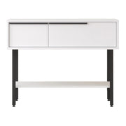 Tavolo consolle 100 x 30 x 76 cm bianco nero 03_0010890