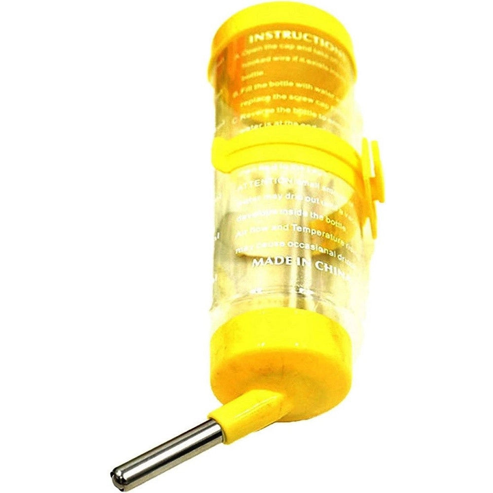 Trade Shop - Borraccia Criceti Piccoli Animali 125ml Acciaio Plastica Design Sfera Antigoccia -