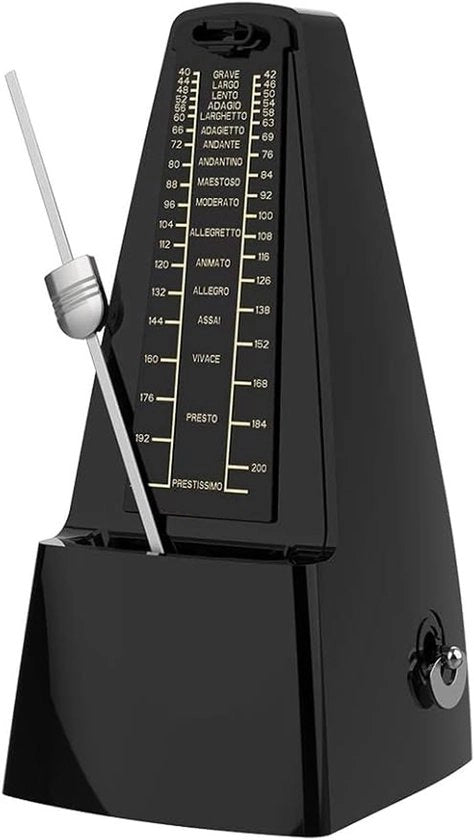 Metronomo meccanico Nero - Suono duro per pianoforte - batteria - violino - chitarra