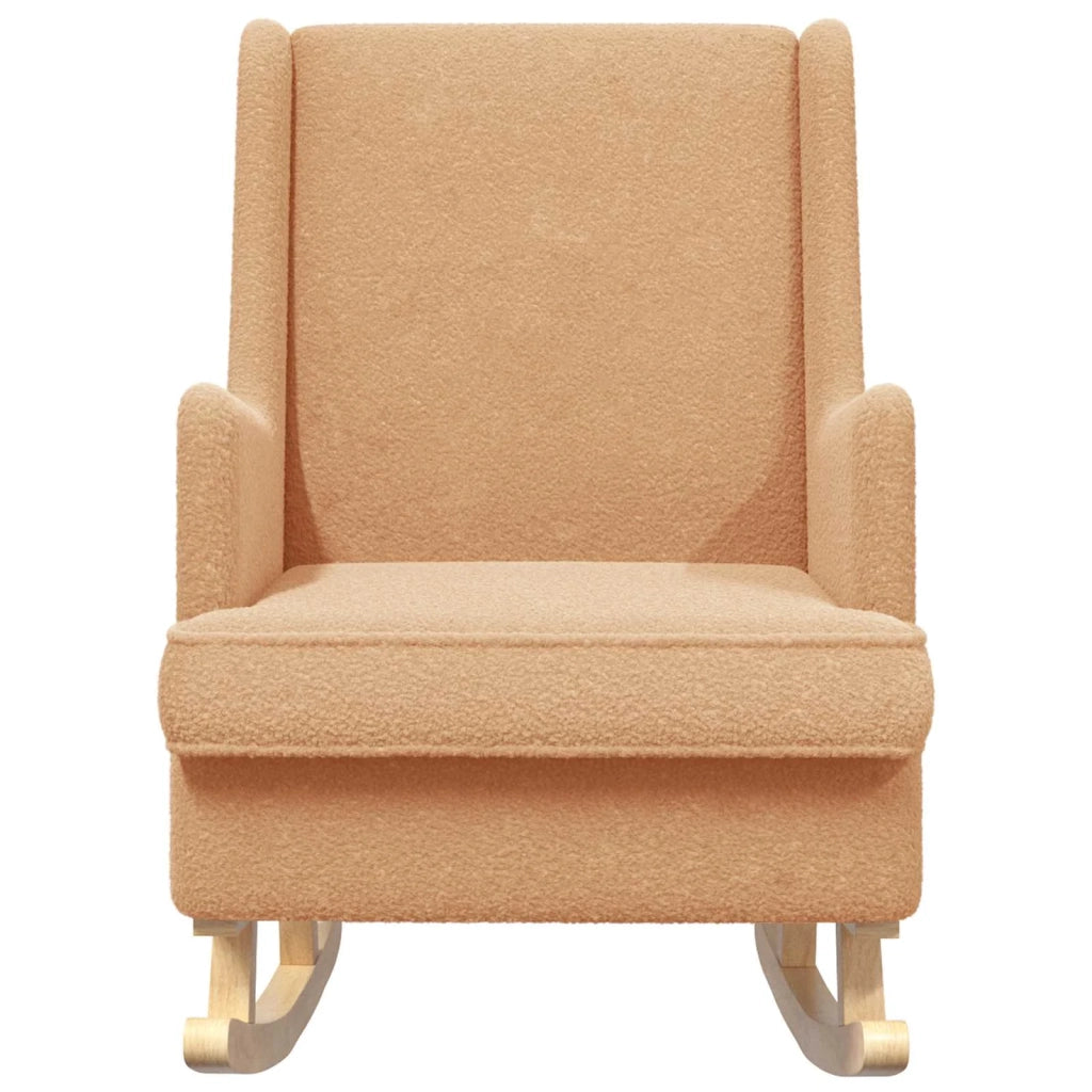 Sedia a dondolo Beige 62 x 80 x 85 cm Bouclé