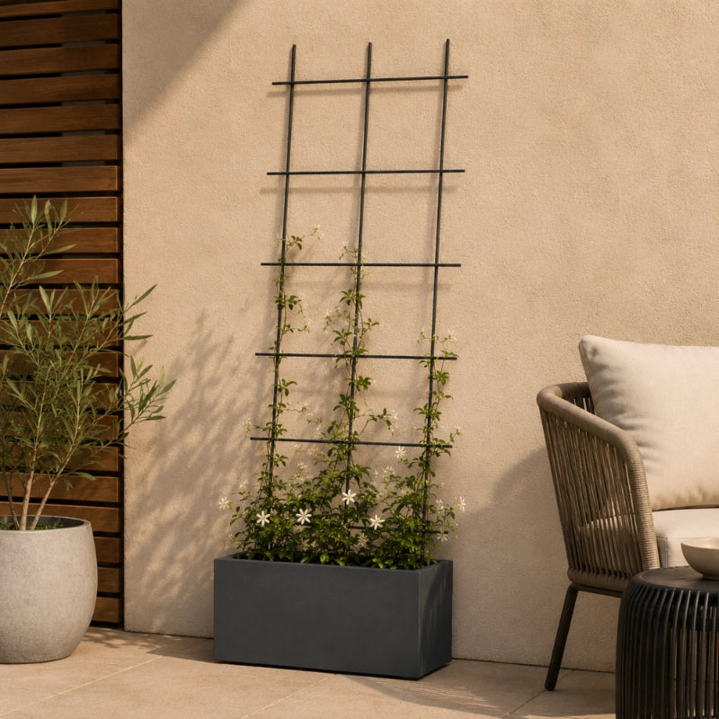 Traliccio da giardino in metallo KADAX per piante, fiori, scala per rampicanti, 45x150 cm, robusto