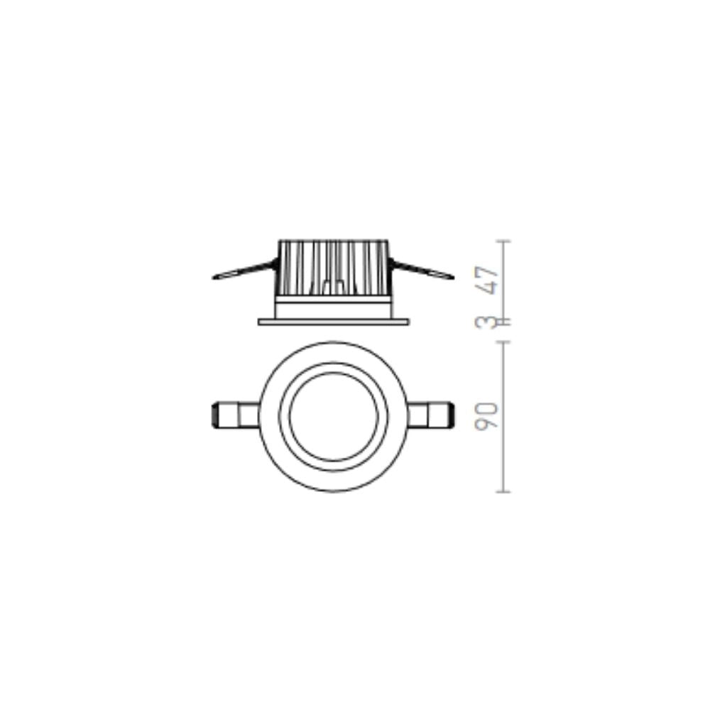Faretto TOLEDO R  bianco  230V LED 8W 60Â° IP44  3000K