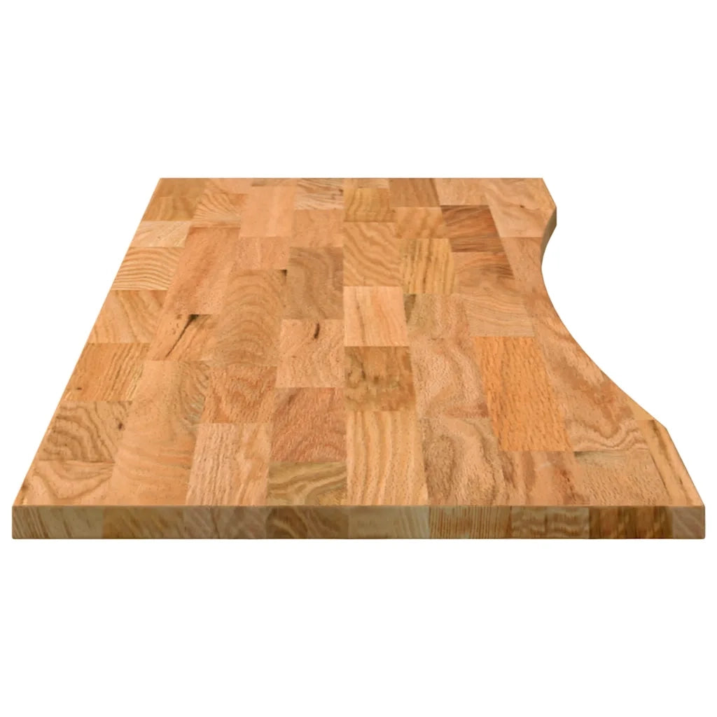 Dessus de bureau marron clair bois chêne massif rectangulaire