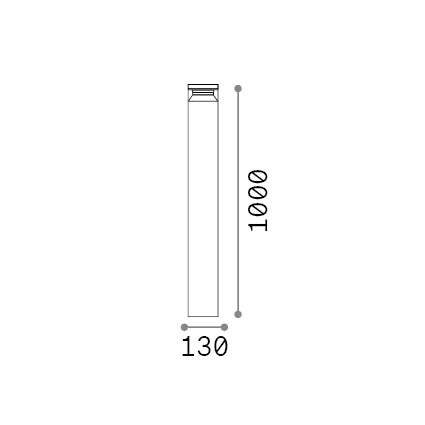Lampada Da Terra Per Esterno Boeing 1 Luce Led Integrato Antracite Ip65