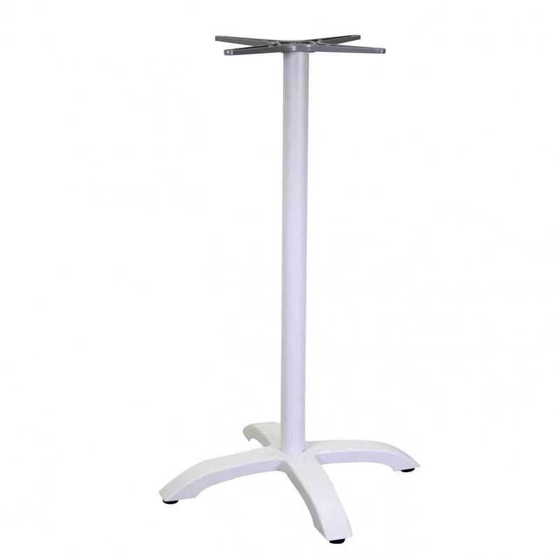 Base tavolo bar alluminio Alan bianco quadro cm 52x52h108