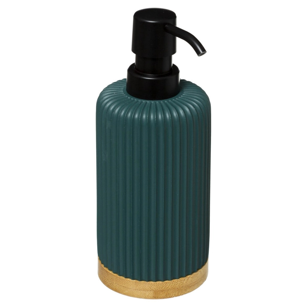 DISPENSER SAPONE BLU PETROLIO A RIGHE
