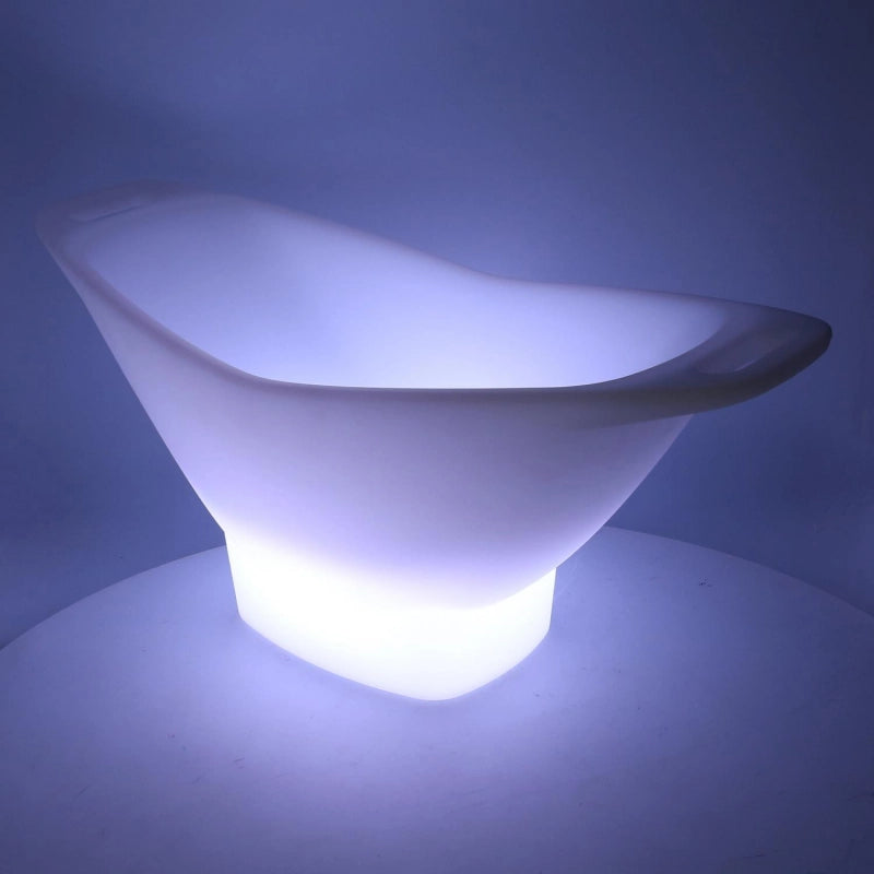 Lampada led plastica ricaricabile con portabottiglie multicolor ovale cm 64x30h28