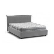 Letto Matrimoniale Almond, Letto Matrimoniale Materasso Incluso Made in Italy, Grigio
