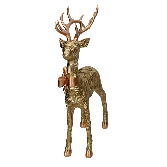 Renna resina oro cm 23,8x9,5xh38