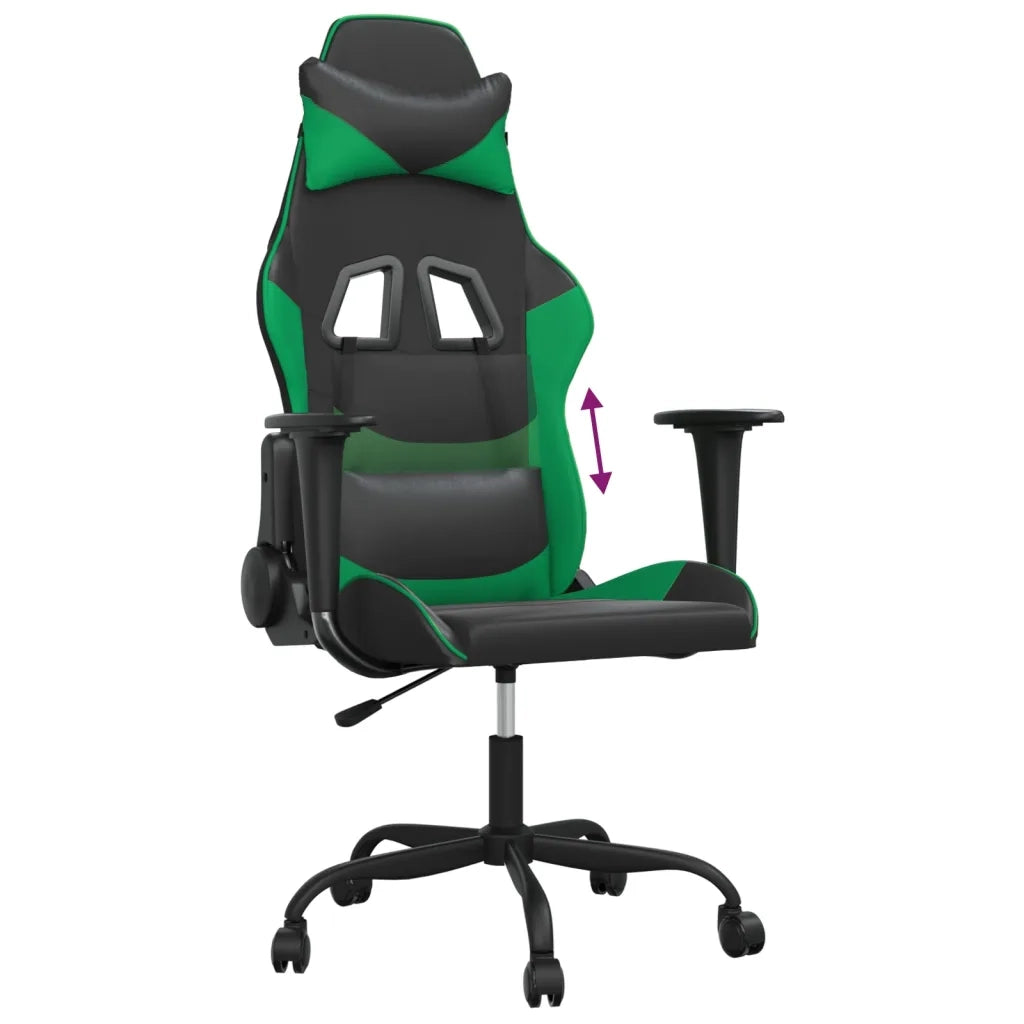 Sedia da Gaming | Sedia da e-sports Nera e Verde in Similpelle