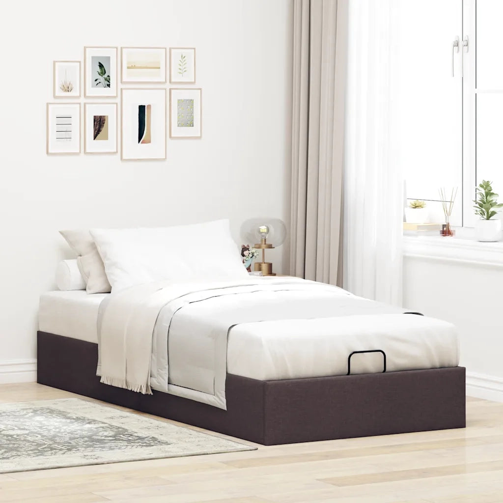 Letto singolo | Letto per adulti | Struttura Letto Pouf senza Materasso 90x190 cm in Tessuto