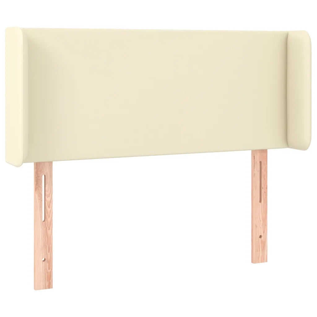 Testiera ad Orecchio Crema 83x16x78/88 cm in Similpelle