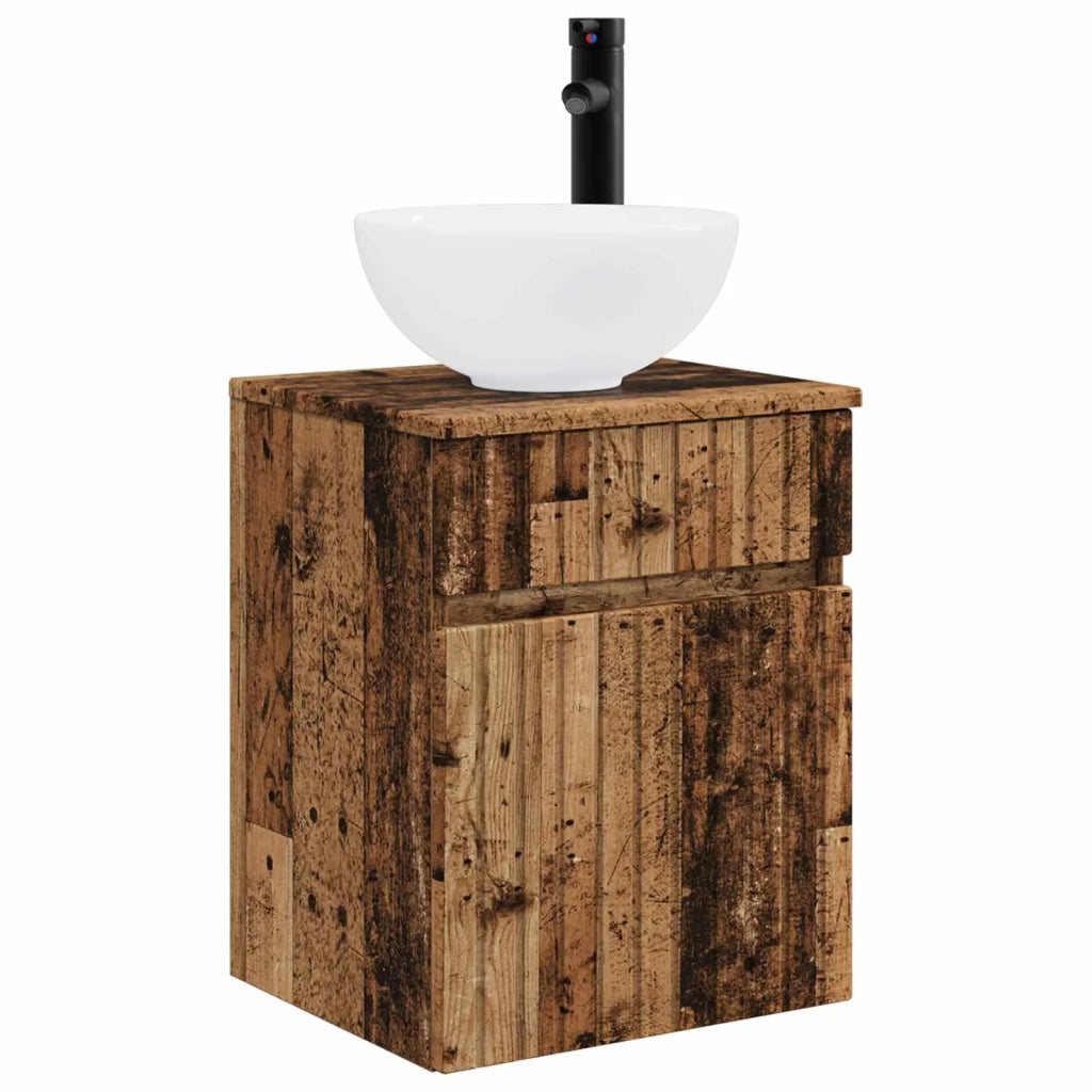 Set di Armadi da Bagno 5 pcs Legno antico 43 x 16 x 62,5 cm 3407349