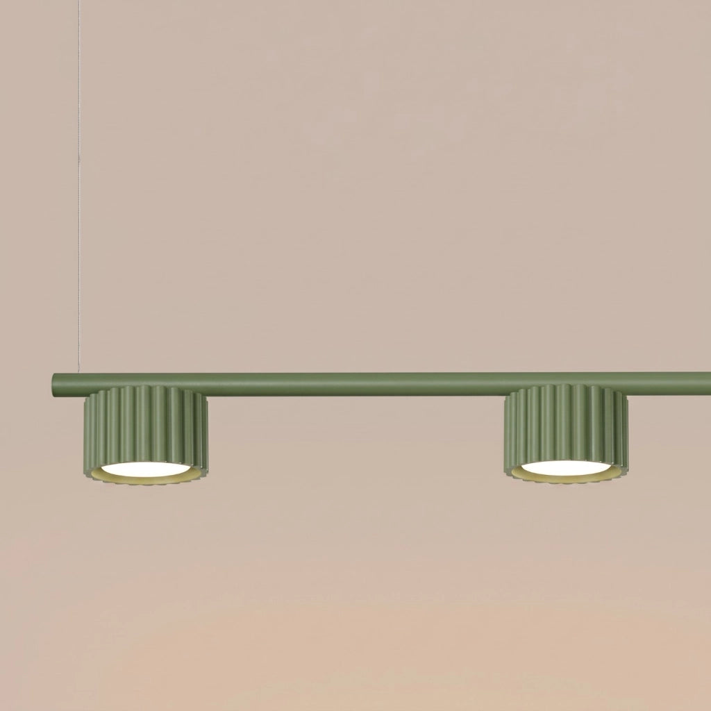 Lampadario AURA 4 verde oliva Gx53