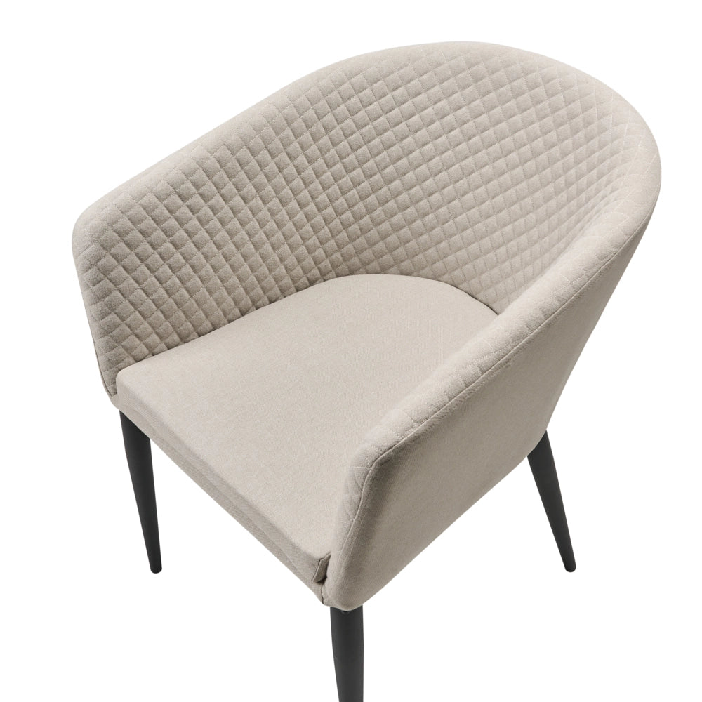 Set di 2 poltrone da giardino Beige Rivestimento in tessuto Gambe d'acciaio Arredamento da interno per esterni Resistente alle intemperie