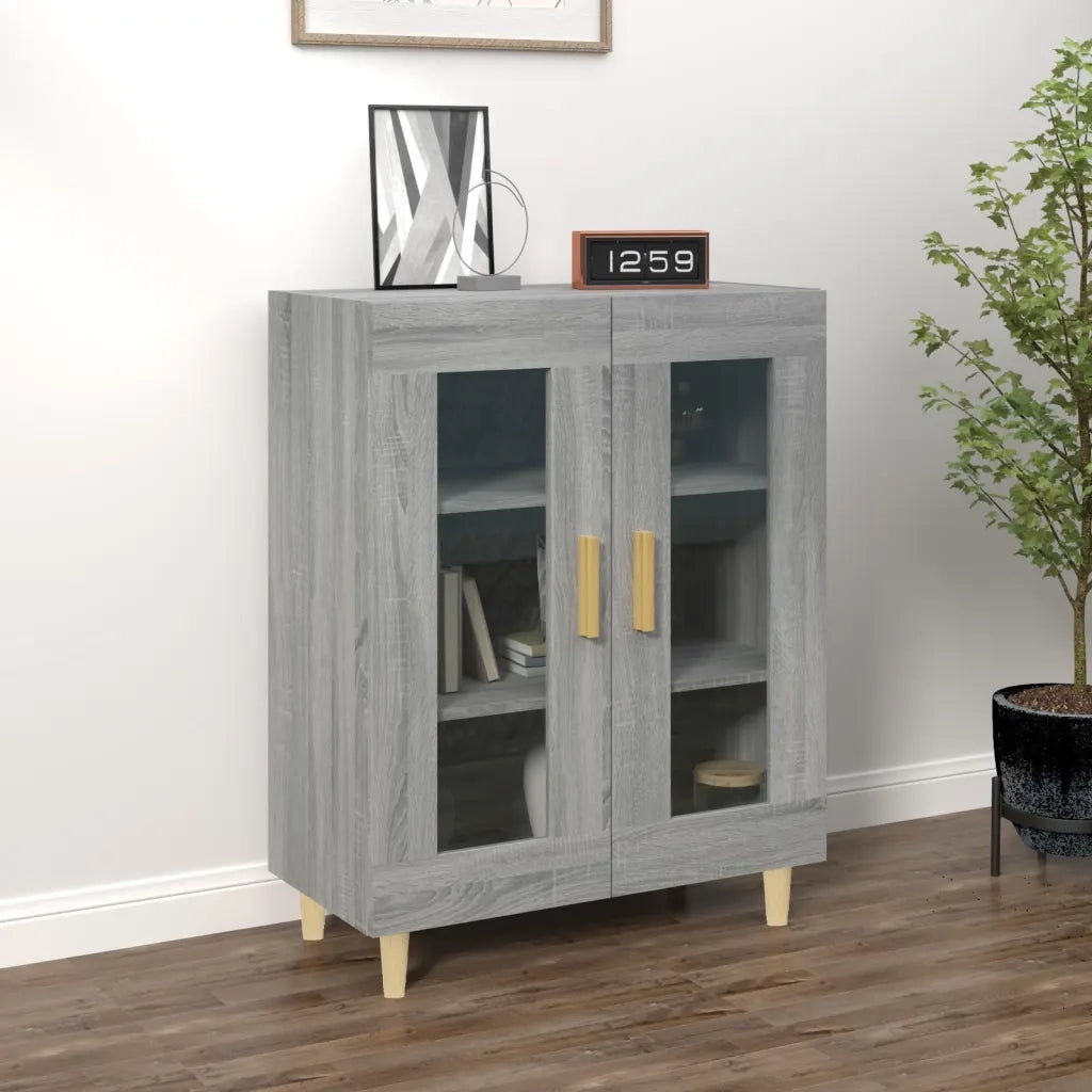 Credenza Grigio Sonoma 69,5x34x90 cm in Legno Multistrato cod mxl 16321