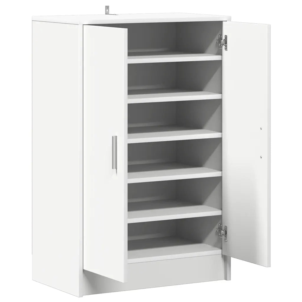 Scarpiera-Scaffale per scarpe Bianca 60x35x92 cm in Truciolato 606437