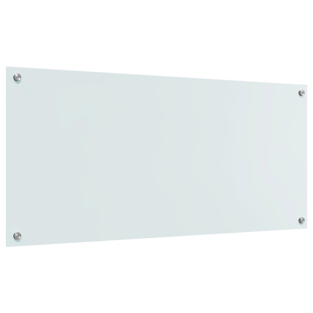 Schienale Cucina Bianco 110x50x0,6 cm in Vetro Temperato -