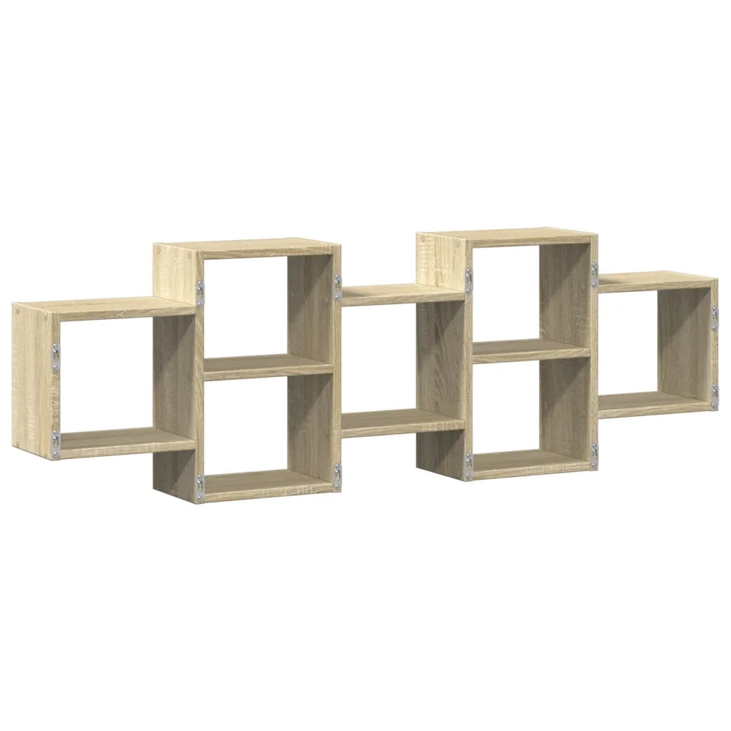 vidaXL Scaffale a Parete Rovere Sonoma 129x18x42 cm in Truciolato