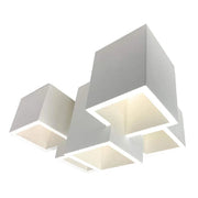 Trade Shop - Lampada In Gesso A 5 Cubi Da Soffitto Lampadario Supporto Faretti Gu10 Gs-c06-5 -