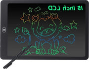 Tavolo da disegno 15 pollici LCD per bambini e adulti - schermo colorato e cancellabile - portatile e nero Tavolo da disegno