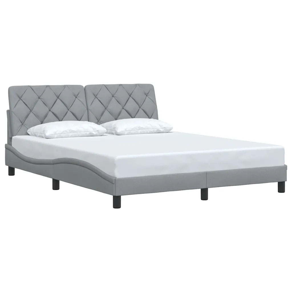 Giroletto senza Materasso Grigio Chiaro 160x200 cm Tessuto 3310608