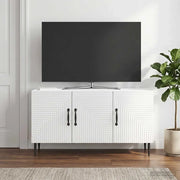 Mobile TV Bianco Lucido 99 x 34,5 x 50 cm Legno ingegnerizzato 894949