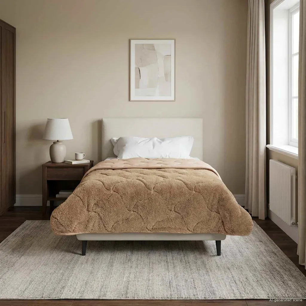 Duvet Invernale Talpa 135 x 220 cm Microfibra e Fleece Teddy 42026354