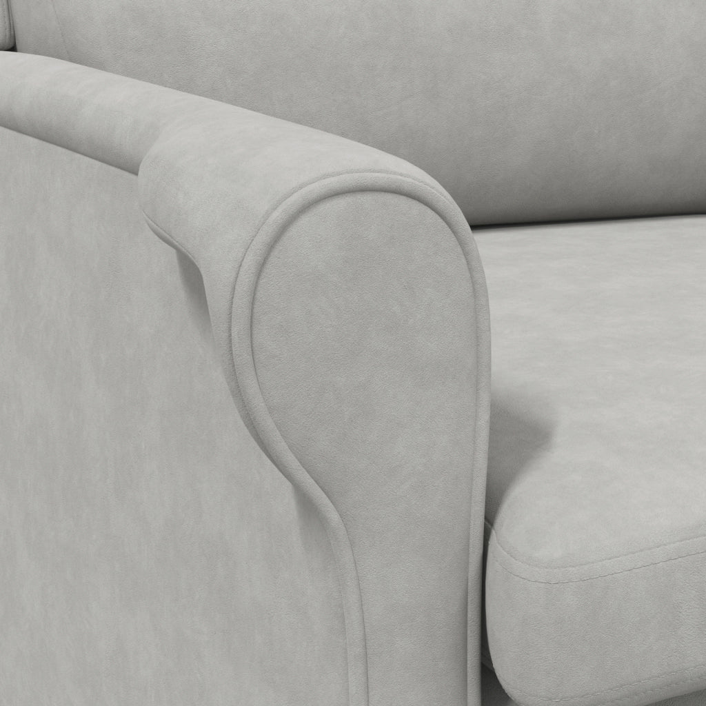 Poltrona Grigio Chiaro Grigio Chiaro Tessuto Standard Ergonomica
