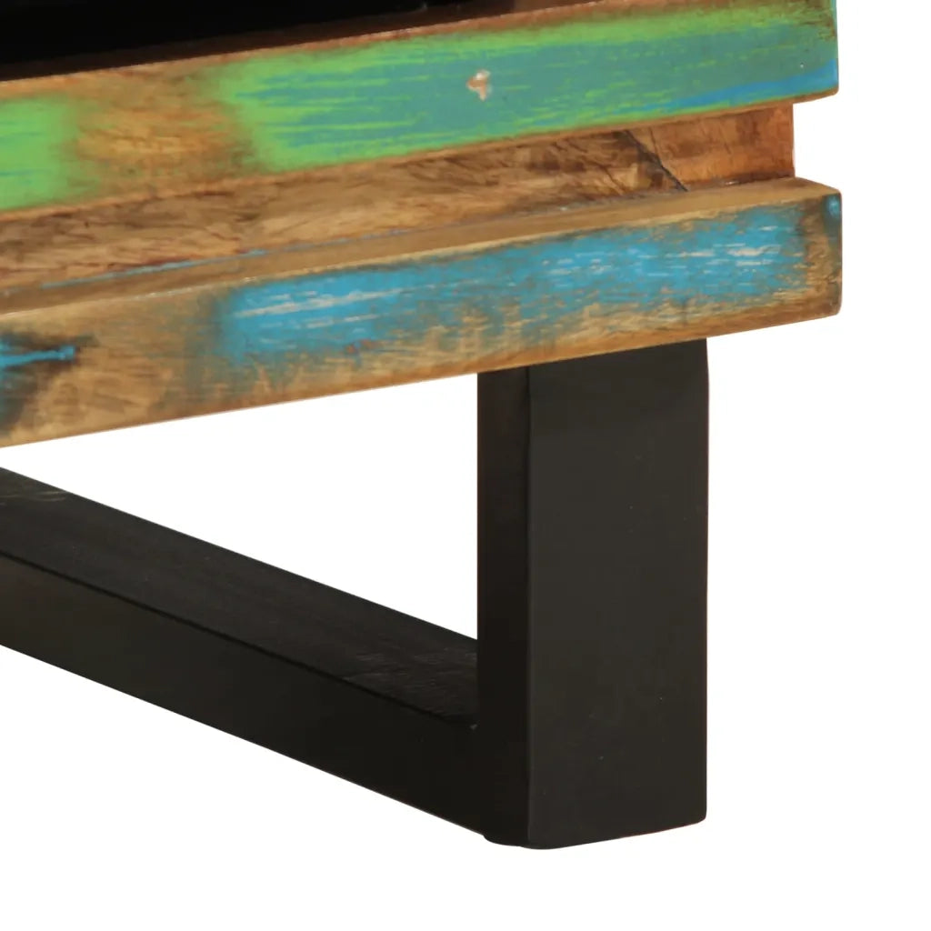 Comodini 2pz-Set di 2 Tavolino da notte 40x34x46 cm in Legno Massello di Recupero